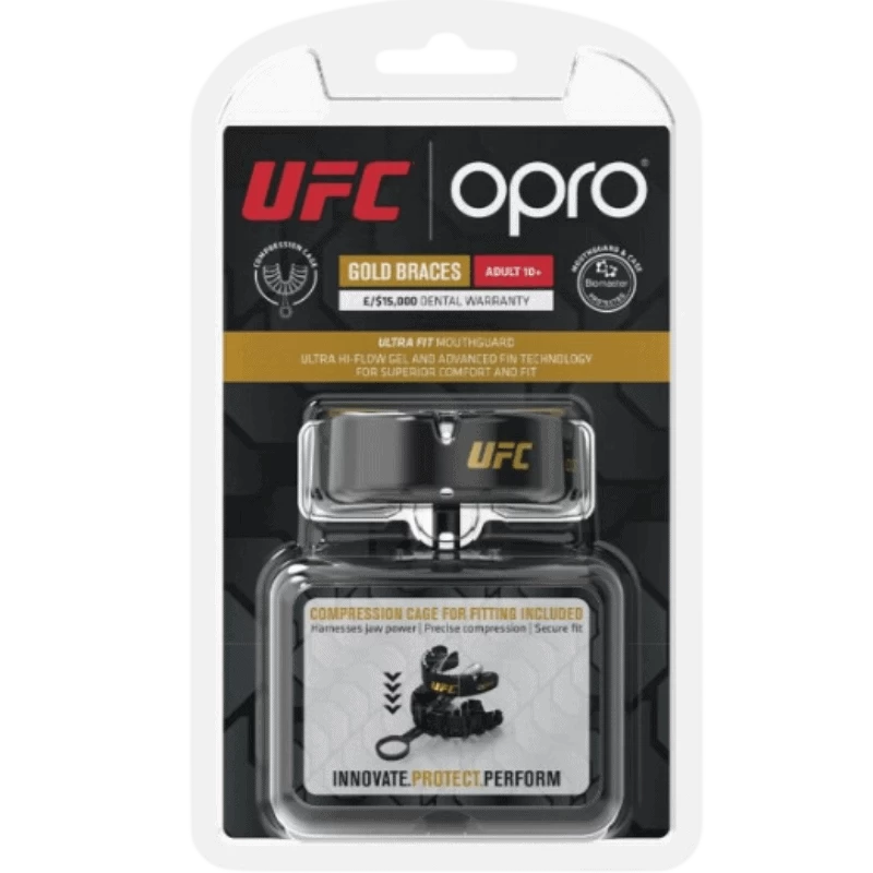 Opro Braces UFC Gold Bitje Beugel 2 Opro Braces UFC Gold Bitje Beugel - Afbeelding 2