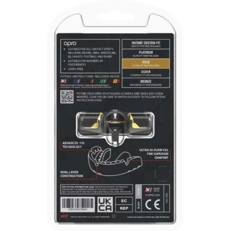 Opro Braces UFC Gold Bitje Beugel 3 Opro Braces UFC Gold Bitje Beugel - Afbeelding 3