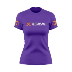 Braus Dames Rashguard Short Sleeve Ranked Paars
