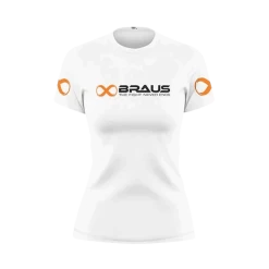Braus Dames Rashguard Short Sleeve Ranked Wit