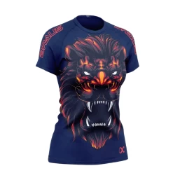 Braus Rashguard Short Sleeve Lion -Fightstyle Braus Rashguard Short Sleeve Lion zijkant vrouwen