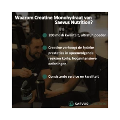 Saevus Nutrition Creatine Monohydraat -Fightstyle Saevus Nutrition creatine waarom
