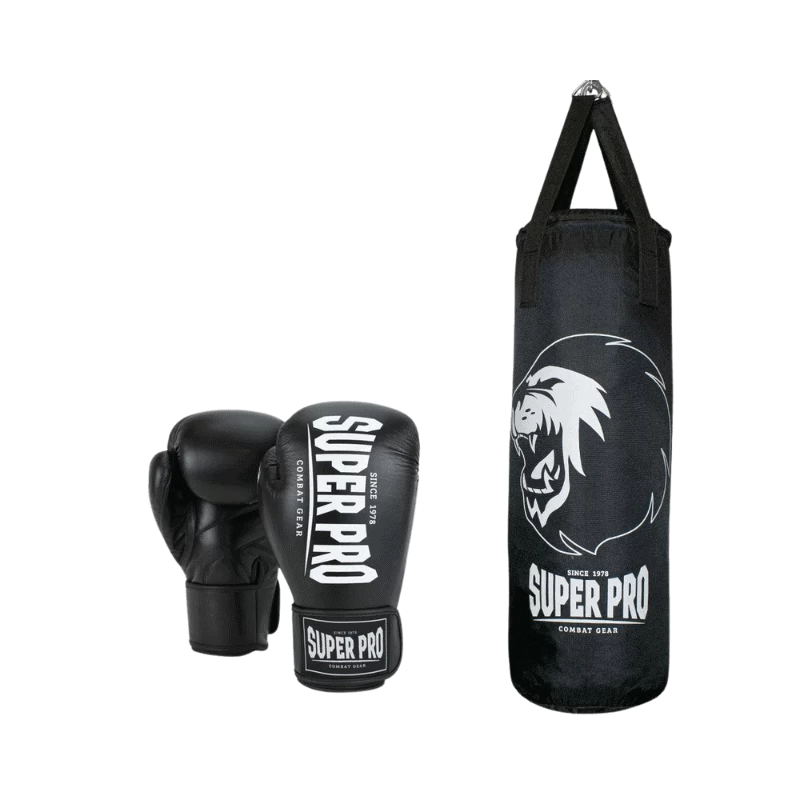 Super Pro Bokszak Set Zwart 1 Super Pro Bokszak Set Zwart