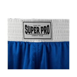 Super Pro Boxing Shorts Club Blauw -Fightstyle Super Pro Boxing Shorts Club Blauw bovenkant