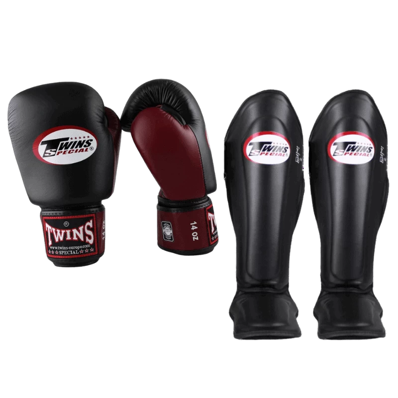 Twins Kickboks Set BGVL 3 Zwart/Bordeaux 1 Twins Kickboks Set BGVL 3 Zwart/Bordeaux