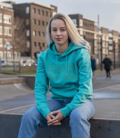 Fightstyle Hoodie Teal Monstera -Fightstyle fightstyle hoodie teal monstera 2