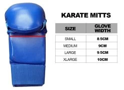Adidas WKF Karate Handschoenen Met Duim Rood -Fightstyle maattabel adidas wkf karate handschoenen 2