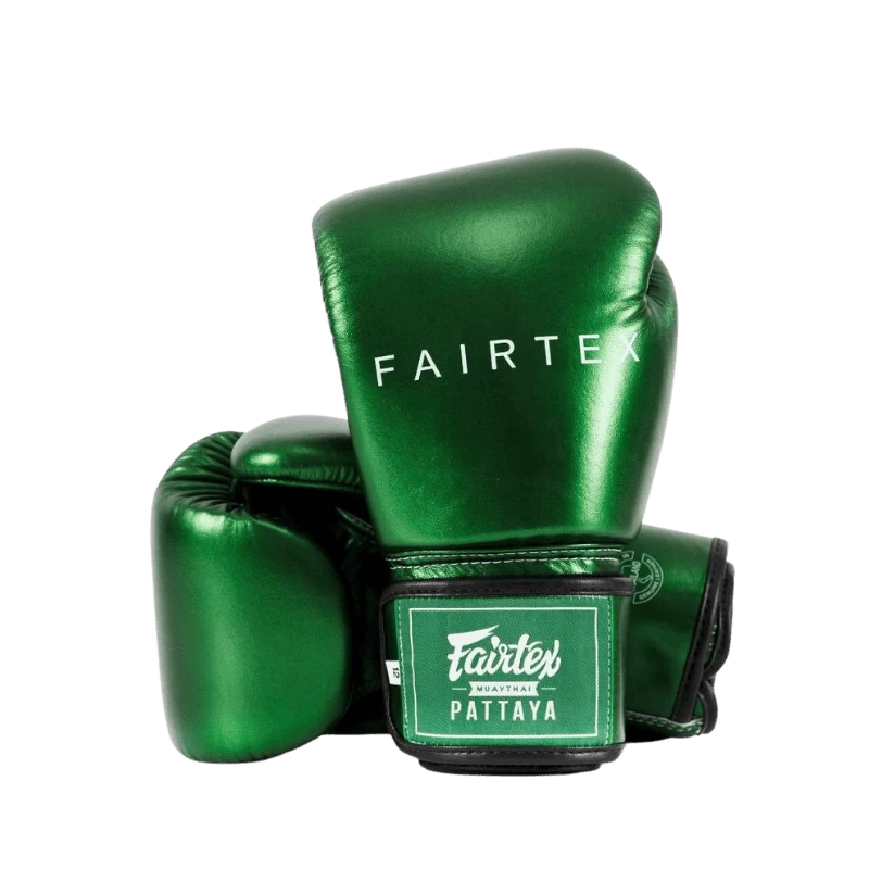Fairtex Bokshandschoenen Metallic Groen 1 Fairtex Bokshandschoenen Metallic Groen