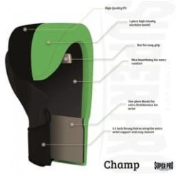 Super Pro Kickboks Set Champ Zwart 16 Super Pro Kickboks Set Champ Zwart -Fightstyle super pro bokshandschoenen champ zwart 5 1