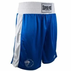 Super Pro Boks Set Blauw -Fightstyle super pro combat gear club boxing shorts blauw