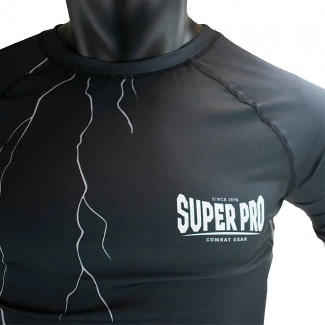 Super Pro Compressie Shirt Thunder Zwart 2 Super Pro Compressie Shirt Thunder Zwart - Afbeelding 2