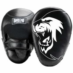 Super Pro Handpads Curved Leer Zwart