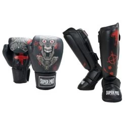 Super Pro Kickboks Set Skull Zwart