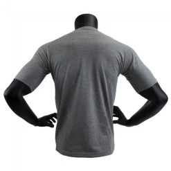 Super Pro T-shirt Lion Grijs -Fightstyle super pro kickbokskleding lion grijs wit