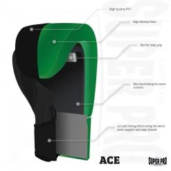 Super Pro Bokshandschoenen ACE Goud -Fightstyle super pro kickbox handschoenen ace roze 2