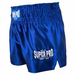 Super Pro Kickboks Broekje Hero Blauw -Fightstyle super pro muay thai shorts hero blauw