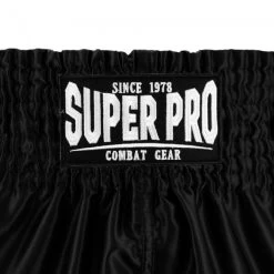 Super Pro Kickboks Broekje Brave Zwart -Fightstyle superpro muay thai shorts brave zwart